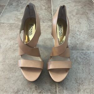 Michael Kors Tan Leather Strappy Heels